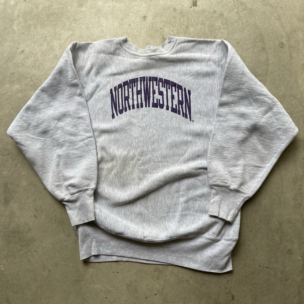 Vintage Northwestern Champion Reverse Weave‎ 90s Size XL Crewneck Sweatshirt